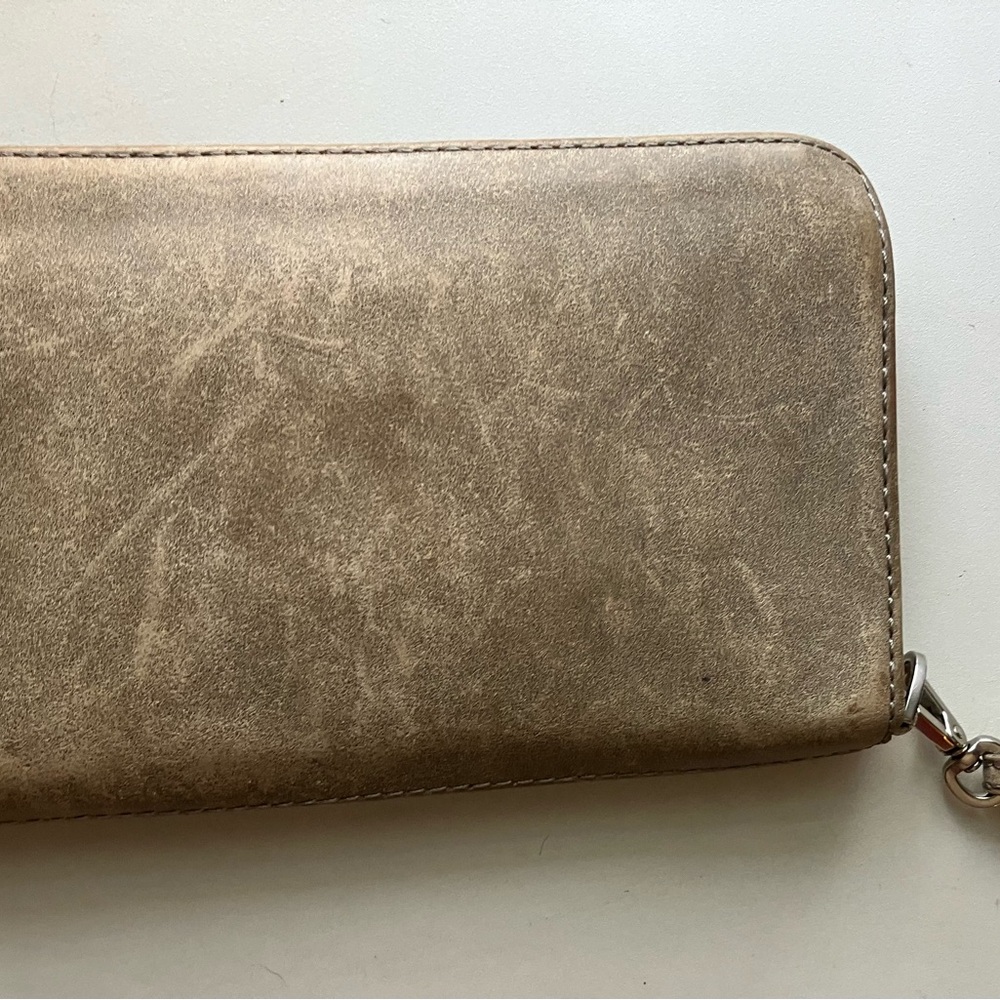 Hammitt Taupe Leather Wristlet with Silver Studs - Picture 2 of 4